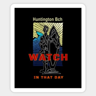 Huntington Beach Surf Watch California Sticker